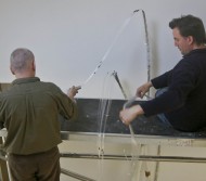 Assembly including the installation of 375 x 1mm strands of fibre optics for the lighting